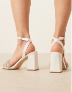 Bridal Ada heeled sandals in ivory